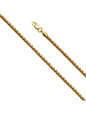Mireval 14K Yellow Gold 1.2mm Parisian Wheat Chain Anklet 
